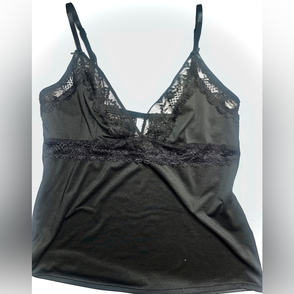 vintage black lace tank